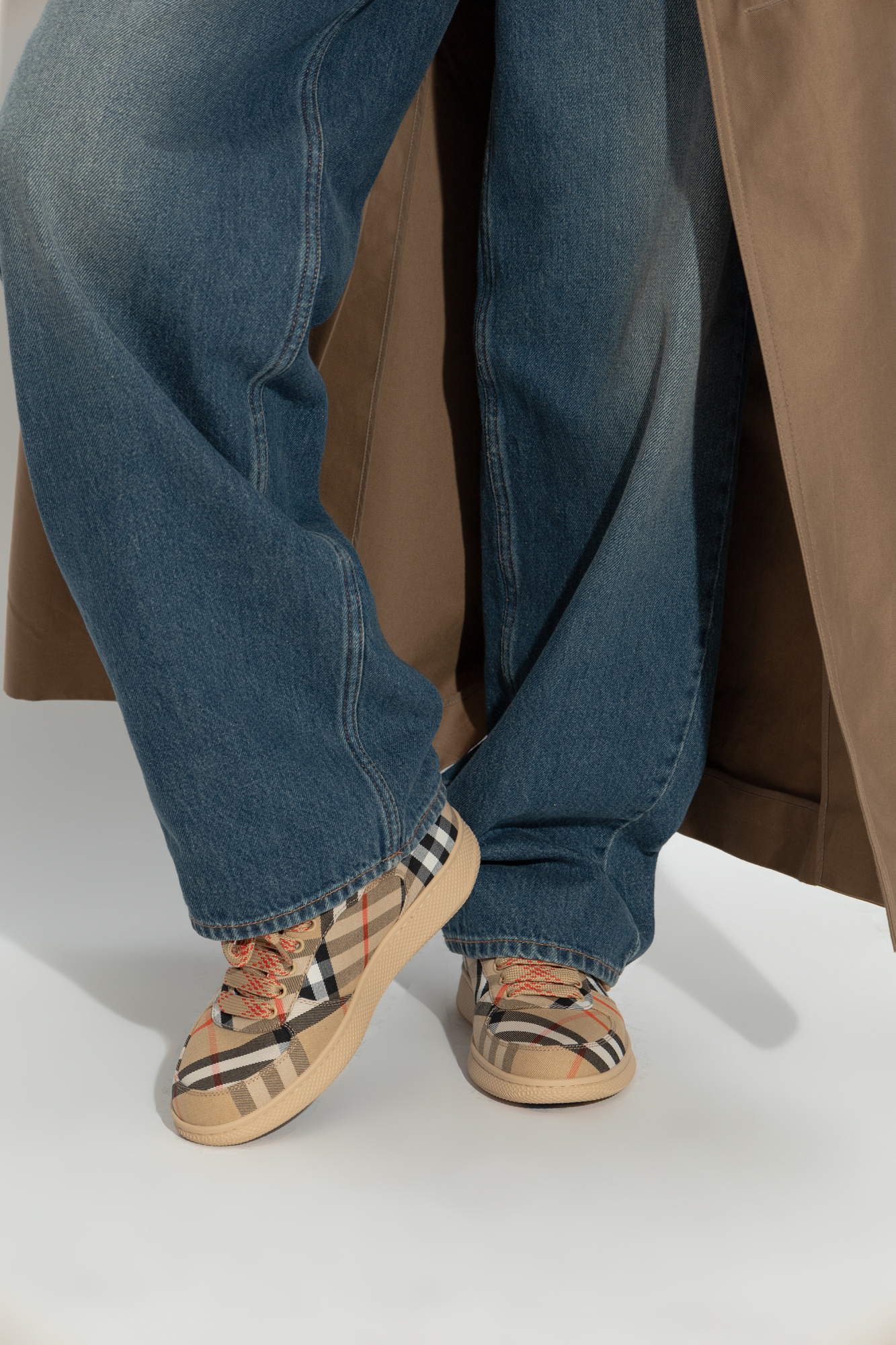 スニーカー BURBERRY Beige Leather Terrace Sneakers Burberry Sneakers Terrace | Women's Shoes | Vitkac